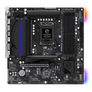 Asrock B760M PG RIPTIDE, Intel B760, 1700, Micro ATX, 4 DDR5, HDMI, DP, 2.5G LAN, PCIe4, RGB, 2x M.2 - Image 1