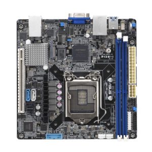 Asus P12R-I Server MB, Intel C252, 1200 for Xeon E-2300, Mini ITX, 2 DDR4, Dual GB LAN, 1x M.2, 6 x SATA3, Onboard ASMB10-iKVM - Image 1