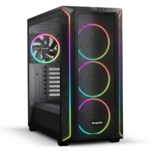 Be Quiet! Shadow Base 800 FX RGB Gaming Case w/ Glass Window, E-ATX, ARGB Front Strips & Controller, 4x ARGB Fans & Hub, Mesh Airflow, USB-C, Black - Image 1