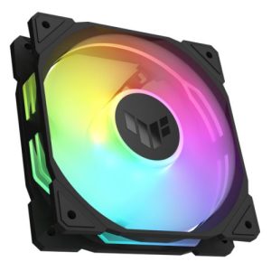 Asus TUF Gaming TR120 ARGB 12cm PWM Case Fan (Single), Hydraulic  Bearing, 28mm Frame, Double-layer LED Matrix Design, 2000 RPM, Black - Image 1