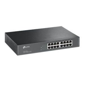 TP-LINK (TL-SF1016DS) 16-Port 10/100Mbps Unmanaged Desktop/Rackmount Switch, 13-inch Steel Case - Image 1