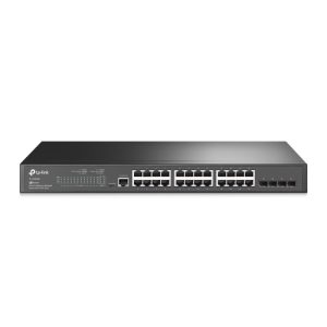 TP-LINK (TL-SG3428) JetStream 24-Port Gigabit L2 Managed Switch with 4 SFP Slots, Console Port, Fanless, Rackmountable - Image 1