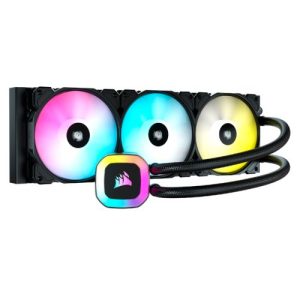 Corsair H150 RGB 360mm Liquid CPU Cooler, 12cm SP RGB ELITE Fans, RGB Pump Head - Image 1