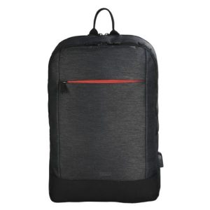 Hama Manchester Laptop Backpack, Up to 15.6", USB Charging Port, Padded Compartment, Organiser, Front Pockets, Trolley Strap, Black - Image 1